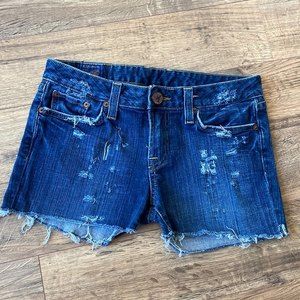 Lucky Brand Medium Wash Jean Denim Shorts Raw Hem in Size 4
